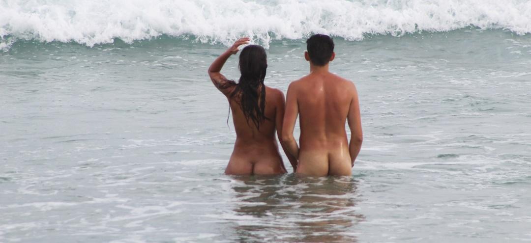 Couple Skinny Dipping